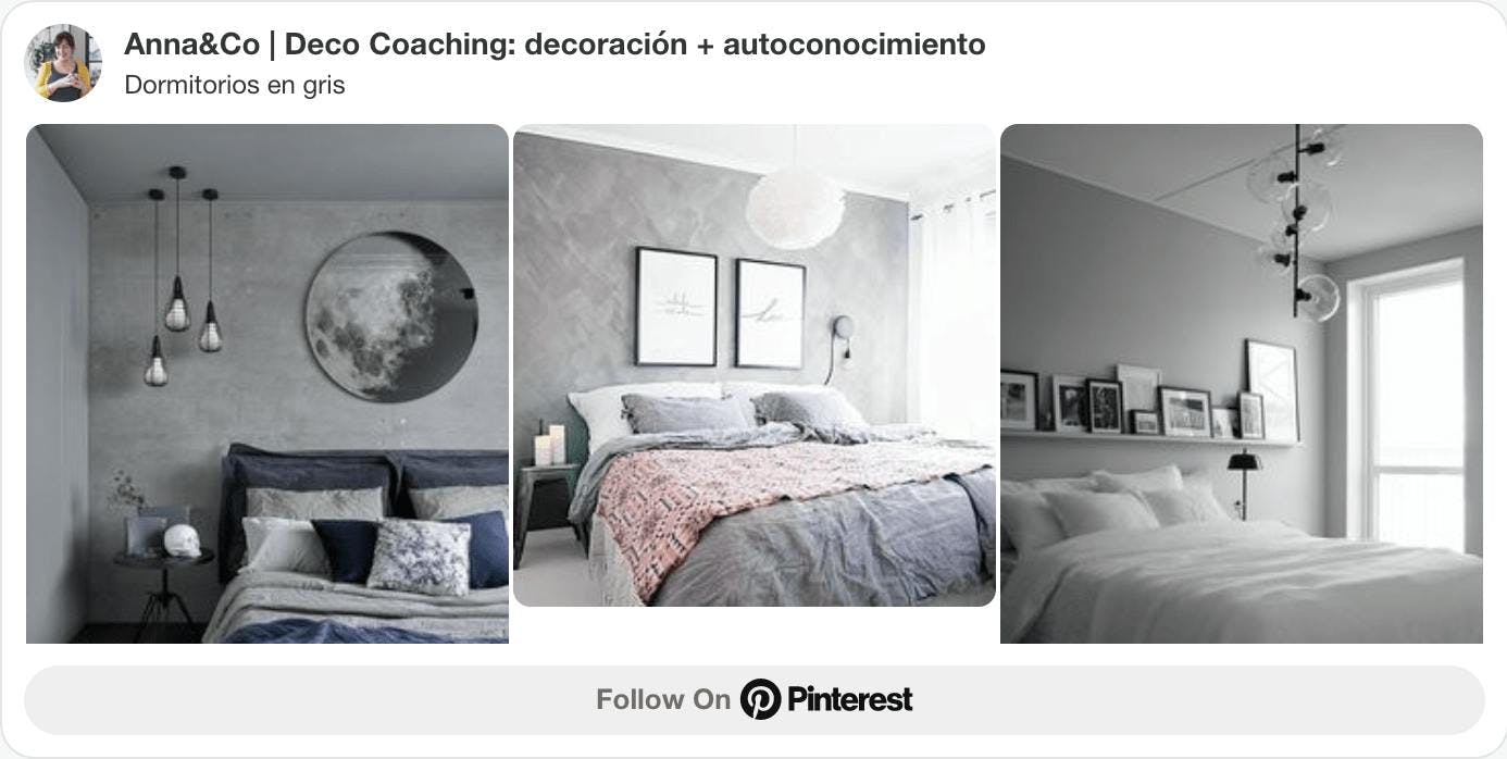 tablero pinterest dormitorios en tonos gris